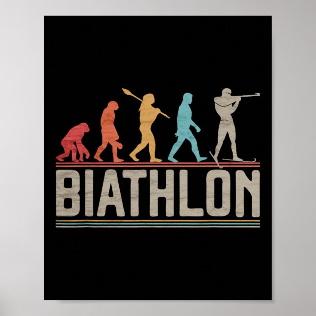 Biathlon-måltagningens utveckling Xc Skiin Poster (Framsidan)