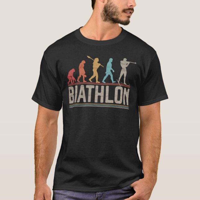 Biathlon-måltagningens utveckling XC Skiin T Shirt (Framsida)
