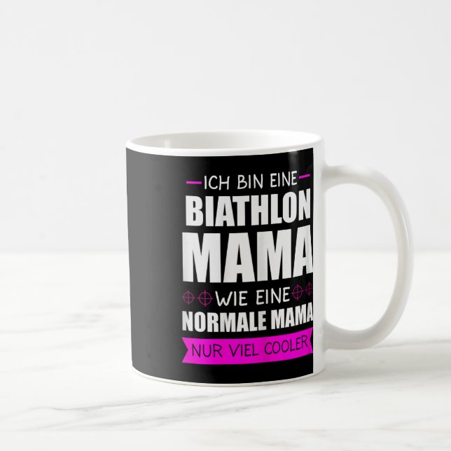 Biathlon Mamma Skiing Shooting Range Biathlete Gif Kaffemugg (Höger)