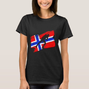 Biathlon norge flagga norsk längdskidåkning t shirt