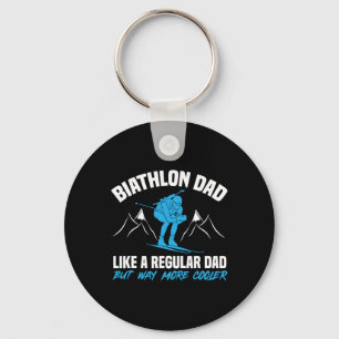 Biathlon Pappa som en vanlig Pappa mer kylare Biat Nyckelring