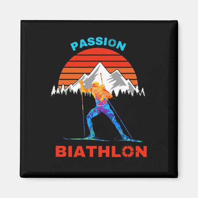 Biathlon Pion Supporter Fläkt Kor-land Ski och Magnet (Framsidan)