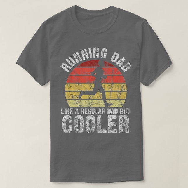 Biathlon Runner Marathon Running Dad Father's Day  T Shirt (Design framsida)