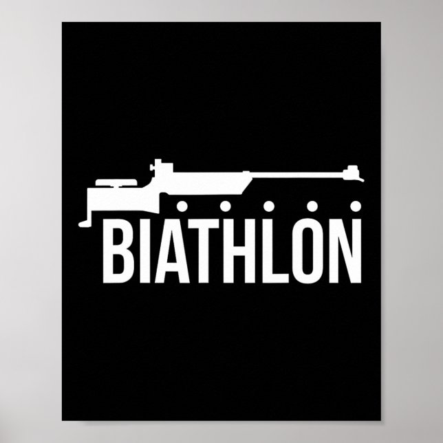 Biathlon Shooting Gun Skiing Biathlete Poster (Framsidan)