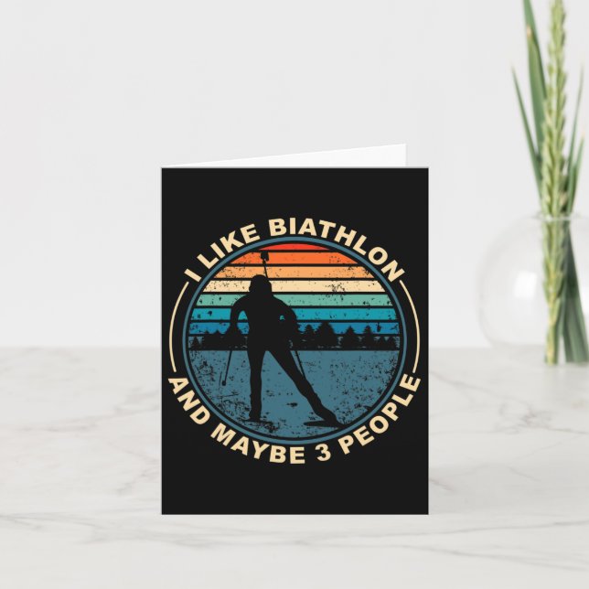 Biathlon Ski Biathlet Winter Sports Kor-land Kort (Framsida)