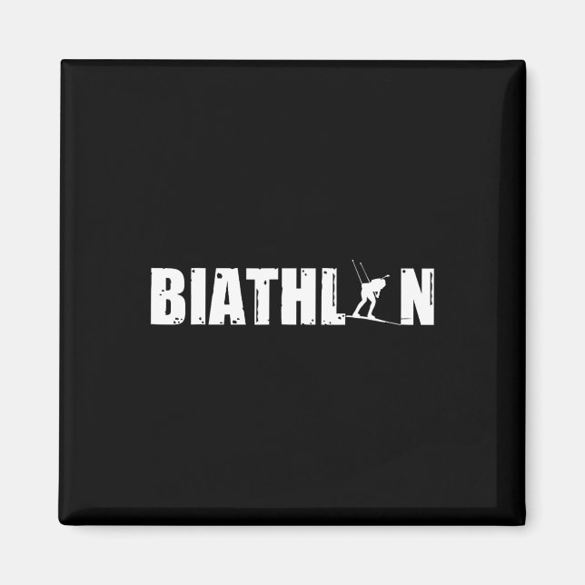Biathlon Ski De Fond Biathlones Magnet (Framsidan)