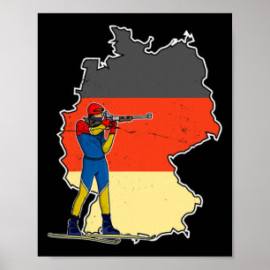 Biathlon Ski Skier Kor-land Ski Trail 11 Poster