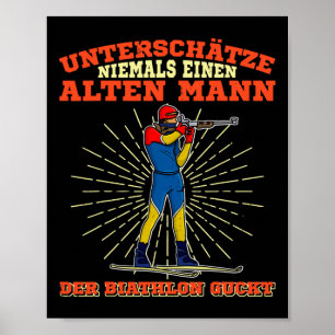 Biathlon Ski Skier Kor-land Ski Trail 16 Poster