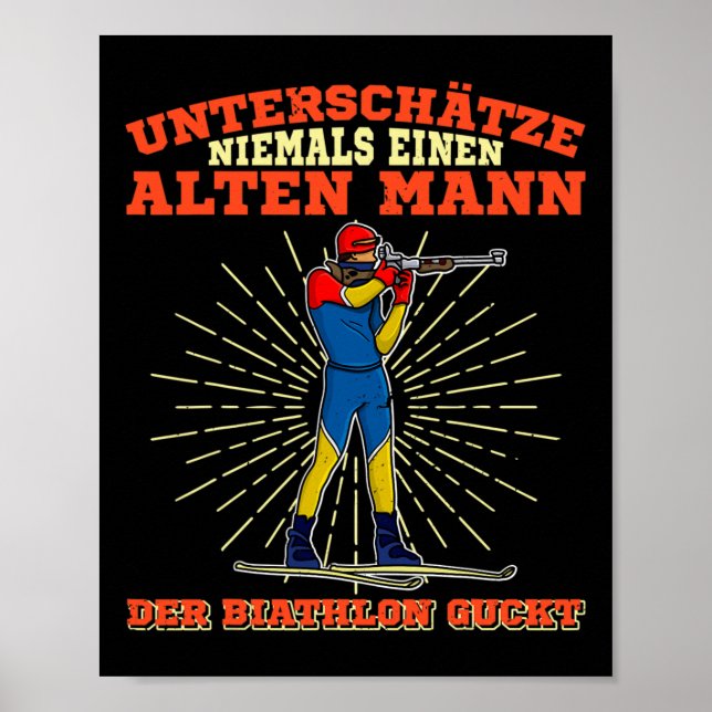 Biathlon Ski Skier Kor-land Ski Trail 16 Poster (Framsidan)