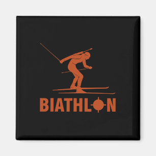 Biathlon Ski Skier Winter Sports Kor-land Ski Magnet