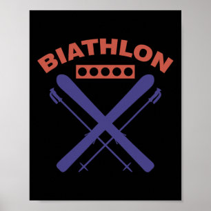 Biathlon Ski Skier Winter Sports Kor-land Ski Poster
