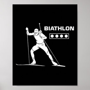 Biathlon Ski Skier Winter Sports Kor-land Ski Poster