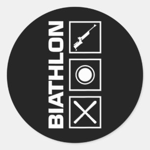 Biathlon Ski Skier Winter Sports Kor-land Ski Runt Klistermärke