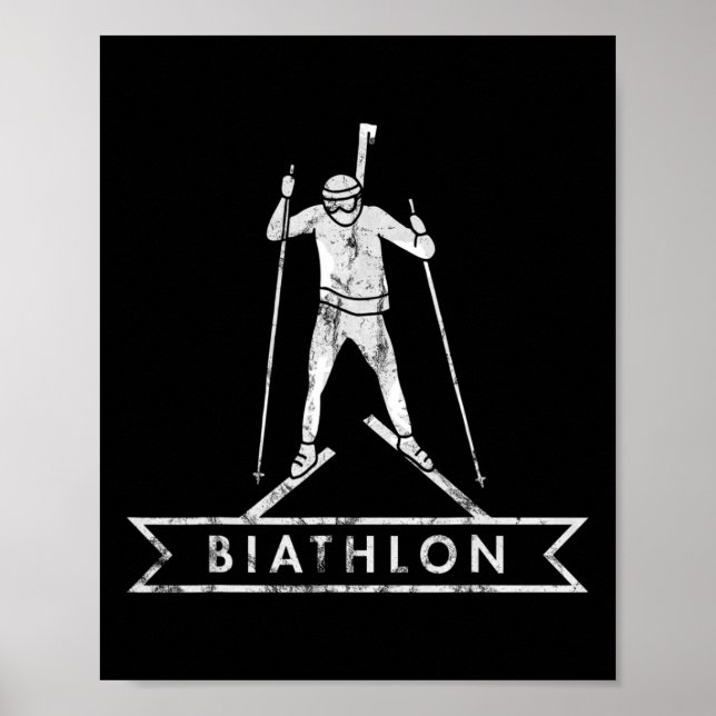 Biathlon Ski Skiing Skier Mountains Outfit Poster (Framsidan)