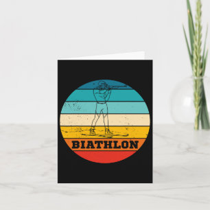 Biathlon skidåkare Längdskidåkning Skogstig Kort
