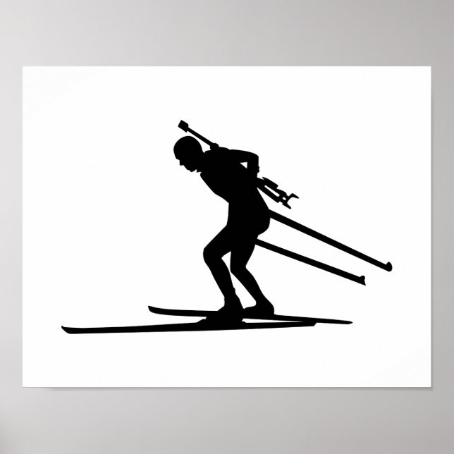Biathlon skiing poster (Framsidan)