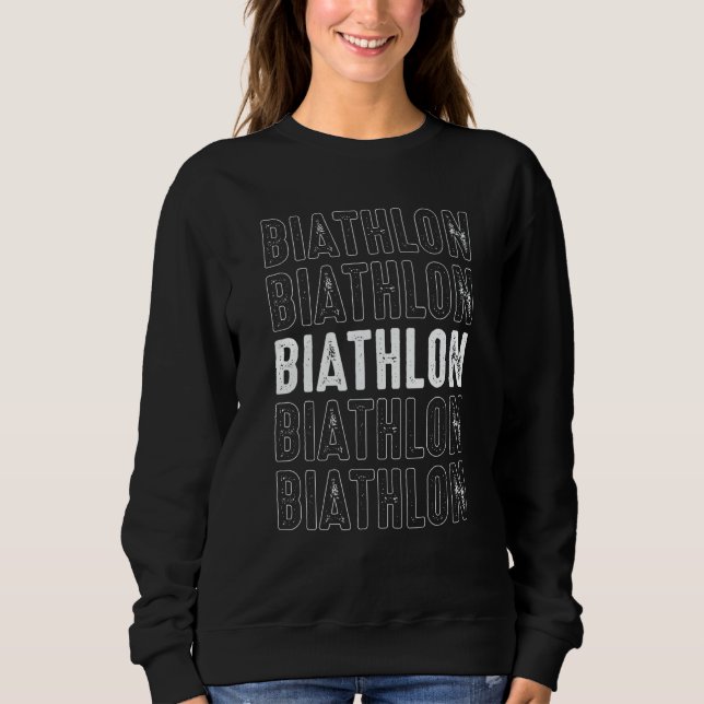 Biathlon sport winter sports snow biathlete winter t shirt (Framsida)