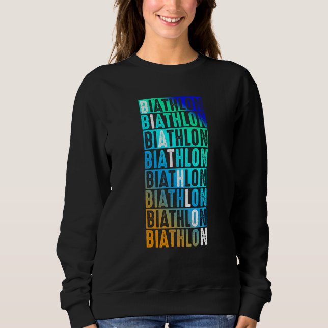 Biathlon sport winter sports snow biathlete winter t shirt (Framsida)