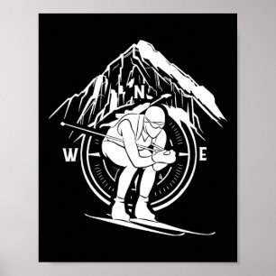 Biathlon Sports Winter Idrottsman Snö Skier Biathl Poster