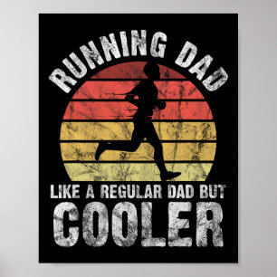 Biathlon Springer Marathon Running Pappa Fars dag Poster