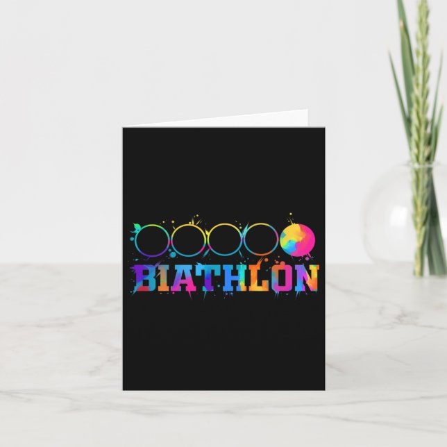 Biathlon Target Shooting stand Gift Kort (Framsida)