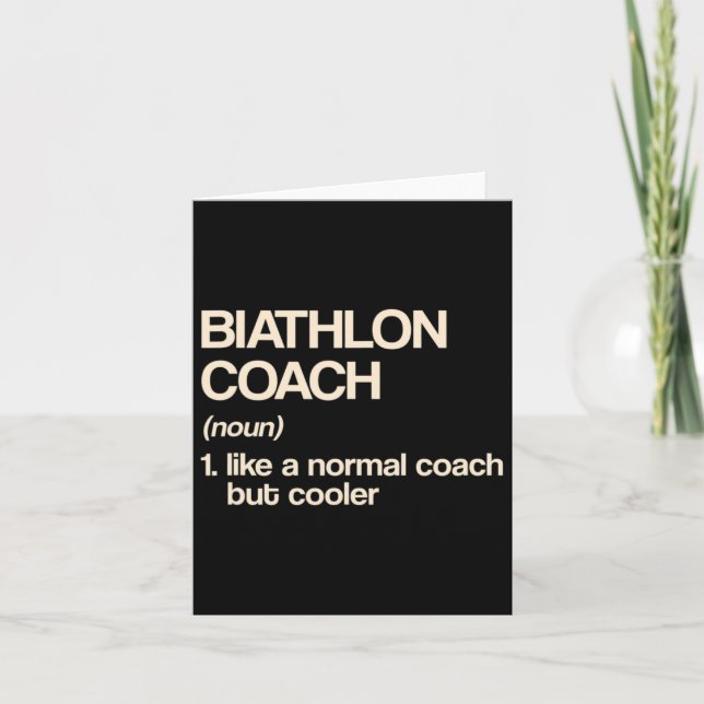 Biathlon tränare definition rolig biathlet humor  kort (Framsida)