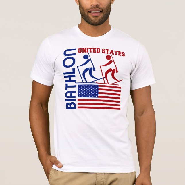 Biathlon United States Tee Shirt (Framsida)