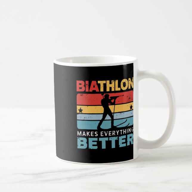 Biathlon Winter Sport Skiing Riffle Shooting Biath Kaffemugg (Höger)