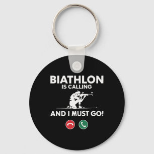 Biathlon Winter Sport Skiing Riffle Shooting Biath Nyckelring