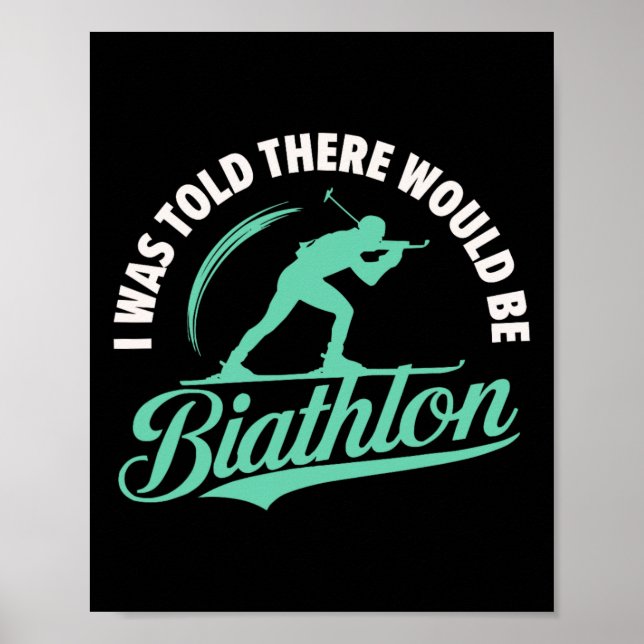 Biathlon Winter Sport Skiing Riffle Shooting Biath Poster (Framsidan)