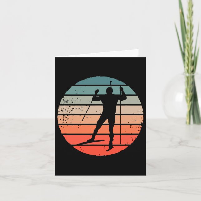 Biathlon Wintersport Action Kort (Framsida)