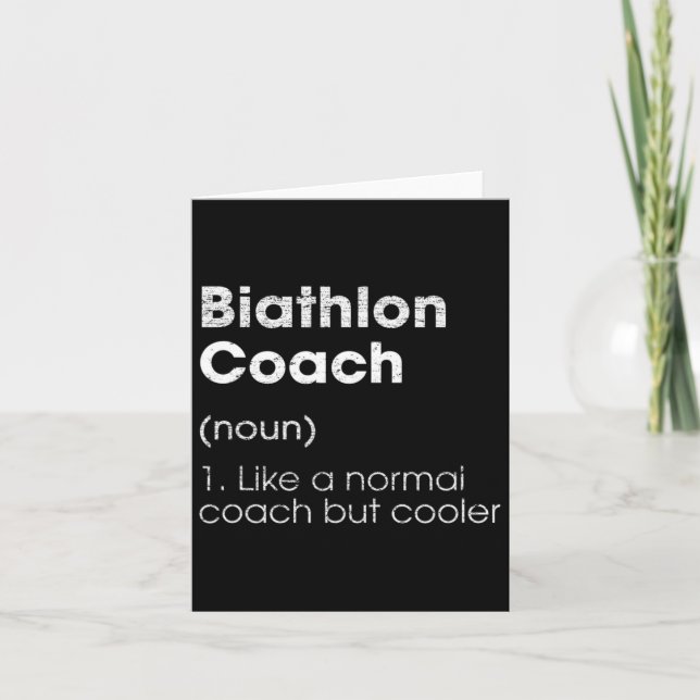 Biathlontränare Definition Rolig Biathlet Humor 1  Kort (Framsida)