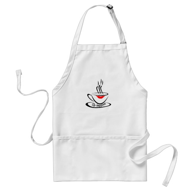 Bib Apron med tre fickor Förkläde (Framsidan)
