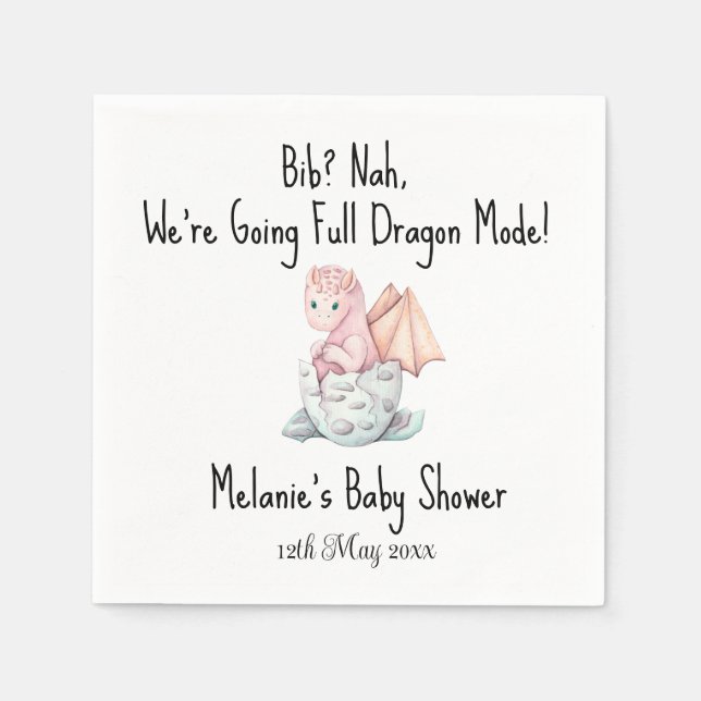Bib? Nej, vi ska åka till Dragon Mode! Pappersservett (Framsidan)