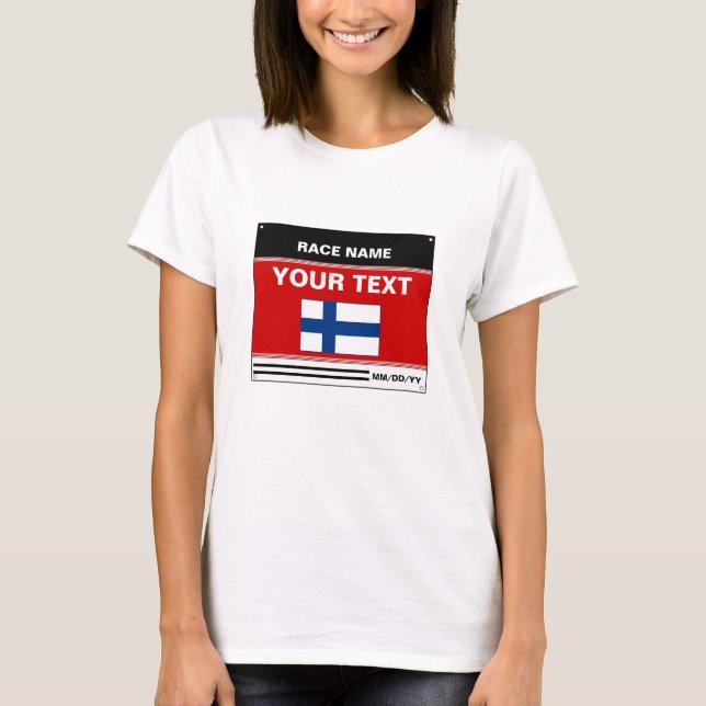 Bib-nummer för anpassningsbar t shirt (Framsida)