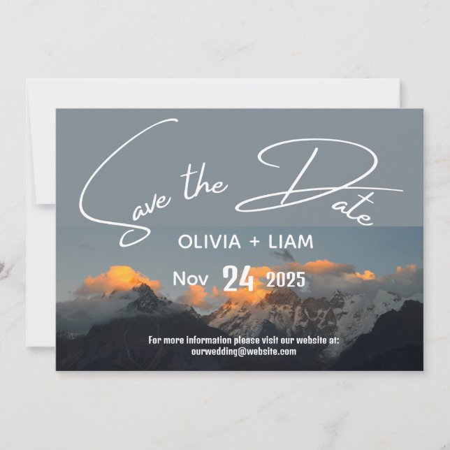 Bibehåll inbjudan till mål för datum för bergspark (Framsida)