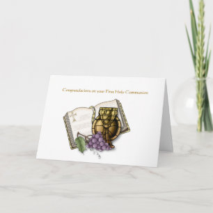 Bibel, Chalice, Grapes, Communion Kort