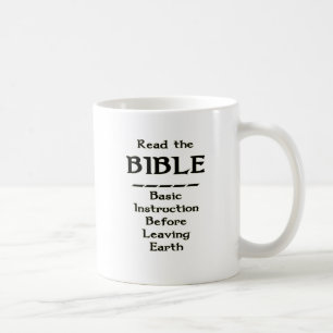 Bibel - grundläggande anvisning, innan att lämna kaffemugg