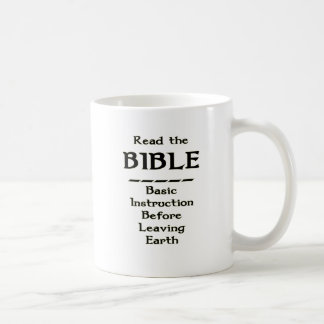 Bibel - grundläggande anvisning, innan att lämna kaffemugg