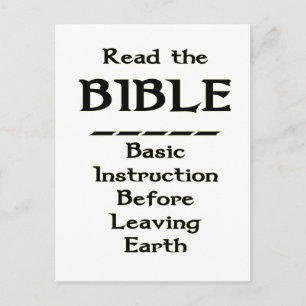 Bibel - Grundläggande instruktion innan jorden Läm Vykort