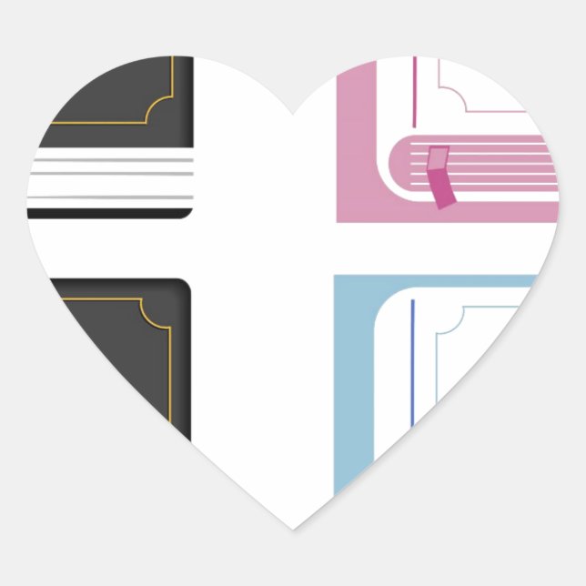 bibel hjärtformat klistermärke (Framsida)