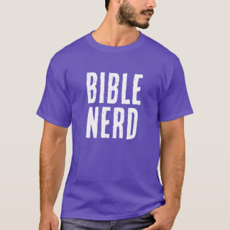 Bibel nörd typografi rolig kristen lila t shirt
