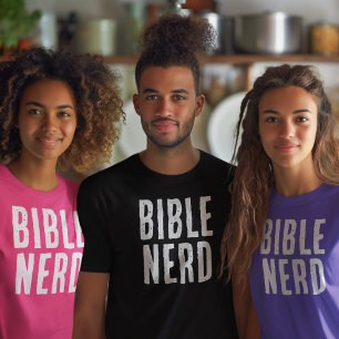 Bibel nörd typografi Roligt kristen varmröd T Shirt