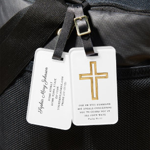 Bibel Psalm 91:11 Blsed Travel Religiösa Kor Bagagebricka