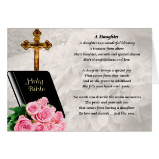 Bibel- & rodesign - dotterdikt hälsningskort