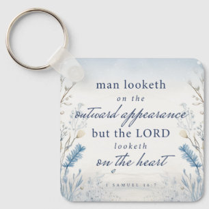 Bibel verse 1 Samuel 16:7 Vattenfärgsnyckelkedja Nyckelring