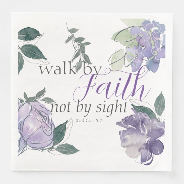 Bibel Verse Walk by Faith Not by Sight Pappersservett (Framsida)