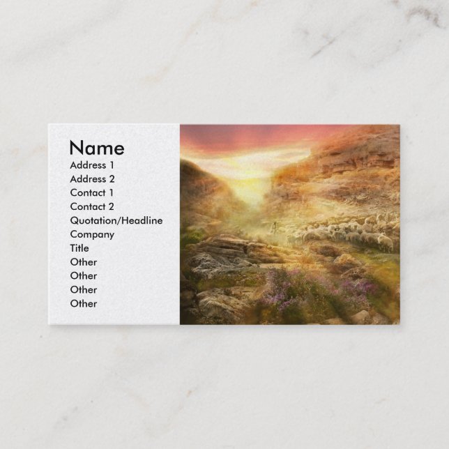 Bibel - Yea, men jag går genom dalen 1920 Visitkort (Framsida)