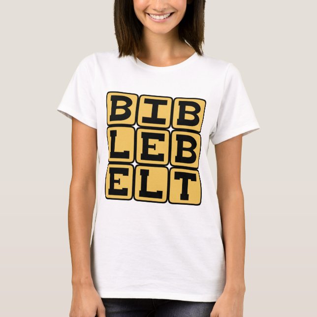 Bibelbältet, södra USA Tee Shirt (Framsida)