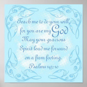 Bibelbön Psalm 143:10 Poster